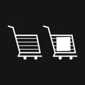 Products trolleys symbol vector illustration.ÃÂ  Trolley icon. Delivery service logo.